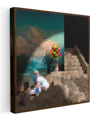 Tablofest Kare Kanvas Tablo Bouquet Piksel Minecraft Tablosu Ev Ofis Salon Duvar Dekoru