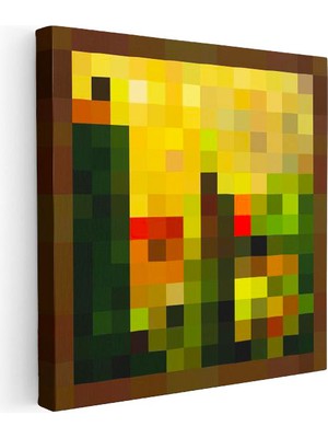 Tablofest Kare Kanvas Tablo Albanian Piksel Minecraft Tablosu Ev Ofis Salon Duvar Dekoru