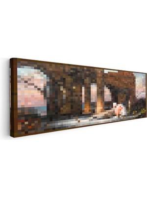 Tablofest Yatay Panoramik Kanvas Tablo Finding Piksel Minecraft Tablosu Ev Ofis Salon Duvar Dekoru