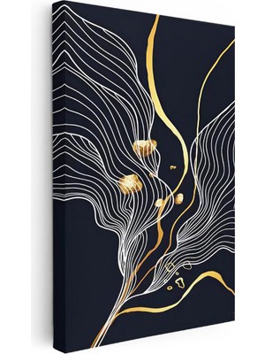 Tablofest Dikey Kanvas Tablo Geometrik Taş Formları Modern Soyut Tablo Ev Ofis Duvar Dekoru