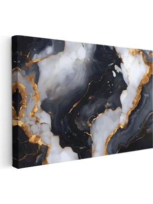Tablofest Yatay Kanvas Tablo Damarlı Mermer Dokusu Mermer Dokulu Tablo Ev Ofis Duvar Dekoru
