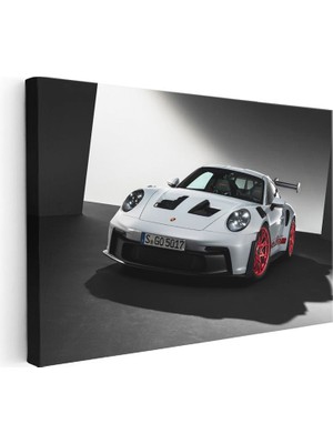 Tablofest Yatay Kanvas Tablo Porsche 911 Gt3 Rs Beyaz Pist Performans Aracı Porsche Tablosu Ev Ofis Dekoru