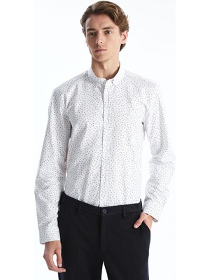 Lc Waikiki Yeni Sezon Slim Fit Uzun Kollu Desenli Armürlü Erkek Gömlek