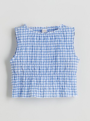 Lc Waikiki Yeni Sezon Bisiklet Yaka Ekose Kız Çocuk Bluz