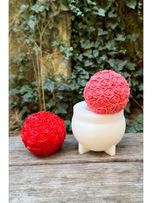 Rufus Concept Gül Topu Tekli Mum Kalıbı (Silikon)