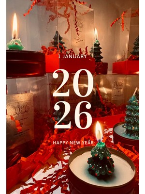 The Little Nature The Lıttle Nature Yeni Yıl Özel Tasarım Çam Ağacı Mum –