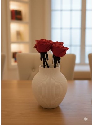 Modern Çizgili Dekoratif Vazo