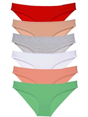 Beruflic 6 Adet Süper Eko Set Likralı Kadın Slip Külot Renk 4