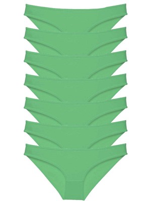 Beruflic 7 Adet Süper Eko Set Likralı Kadın Slip Külot Yeşil