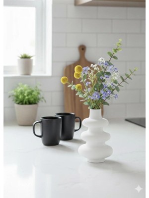 Üç Boğumlu Modern Tasarım Taş Tozu Vazo - Ofis ve Ev Dekorasyonu