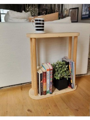 Viveres Masif Ahşap Yan ve Orta Sehpa Salon Yatak Odası Komodin Koltuk Yanı Iskandinav Demonte