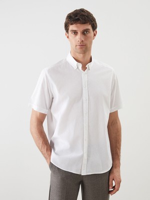 Lc Waikiki Yeni Sezon Regular Fit Keten Karışımlı Erkek Gömlek