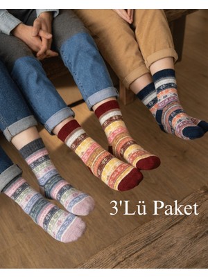 Yotitex Kadın Kışlık Kalın Çorap | Yumuşak Içi Kürklü | Kaydırmaz Taban
