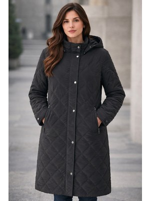 Modaplaza Kadın Kamuflaj Kapitone Kaban 5574