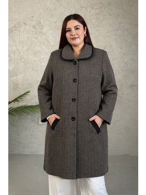 Modaplaza Kadın Zikzak Desen Uzun Triko Hırka