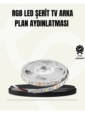 Tv Arkası LED Şerit Işık Otomatik Açma Kapama Özellikli 2mt