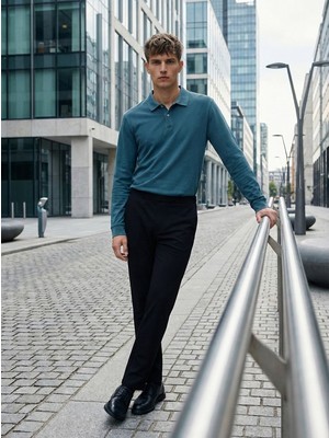 LTB Düz Paça Palazzo Siyah Pantolon