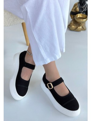 Fresco Scarfs Lunni Siyah Keten Spor Ayakkabı