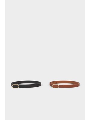 DeFacto Kadın Suni Deri 2'li Günlük Kemer G7743AXNS