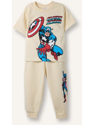 DeFacto Marvel Comics 2'li Takım Sweatshirt Eşofman Altı Erkek Bebek G6691A526SM