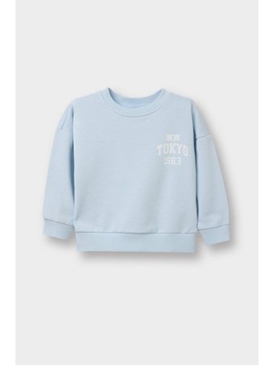 DeFacto Oversize Baskılı Sweatshirt Erkek Bebek D7905A526SP