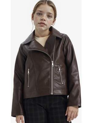 DeFacto Kız Çocuk Suni Deri CEKET F8742A826SP