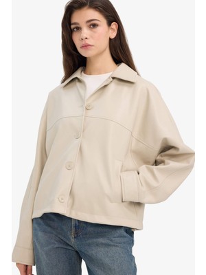 DeFacto Regular Fit Suni Deri Mont F8538AX26SP