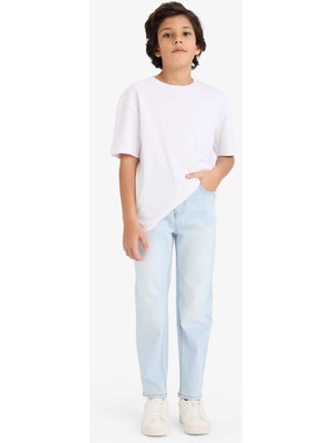 DeFacto Straight Fit Düz Paça Jean Pantolon Erkek Çocuk F8501A826SM