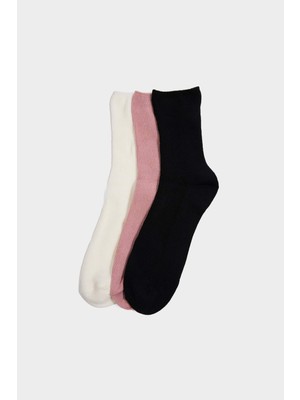 DeFacto Kadın Dikişsiz 3'lü Bambu Uzun Çorap G3576AXNS