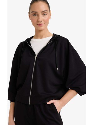 DeFacto Boxy Fit Fermuarlı Sweatshirt G5257AX26SP