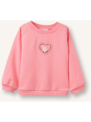 DeFacto Oversize Baskılı Sweatshirt Kız Bebek G7501A526SP