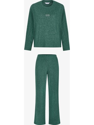 Penti Koyu Yeşil Rain Soft Pantolon Pijama Takımı