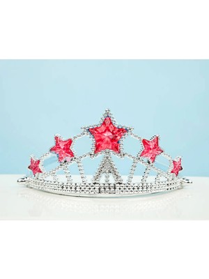 Die Grup Kırmızı Yıldız Taşlı Plastik Elsa Tacı Çocuk Boy DIEGRP-RSKRGLT34