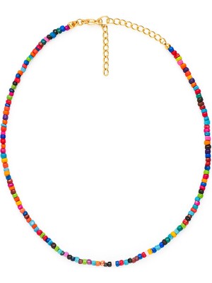 Chellomood - Colorpop – Renkli Cam Boncuklu El Yapımı Kısa Kolye