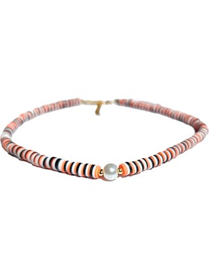 Chellomood - Cam Inci Detaylı Renkli Fimo Boncuklu Kadın Kolye