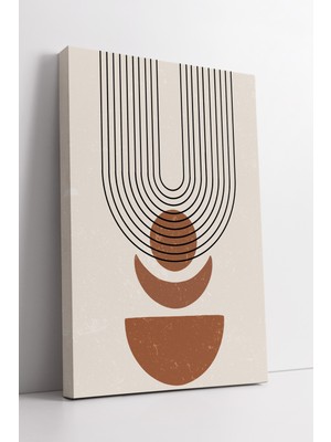 KOSS Dijital Minimal Soyut Çizgiler ve Geometrik Formlar Boho Kanvas Tablo – Modern Duvar Dekoru