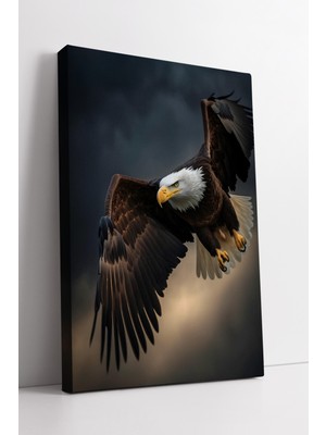 KOSS Dijital Kartal Uçuşu Temalı Kanvas Tablo Güç ve Özgürlüğü Simgeler Modern Sanat Duvar Dekorasyonu