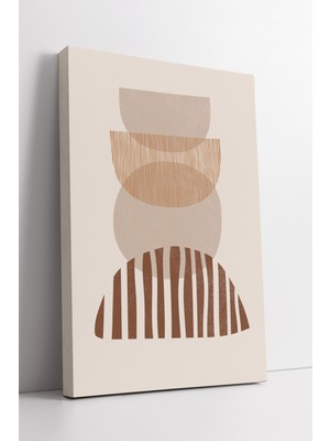 KOSS Dijital Geometrik Katmanlı Çizgili Desenli Modern Soyut Minimalist Kanvas Tablo Dekoru