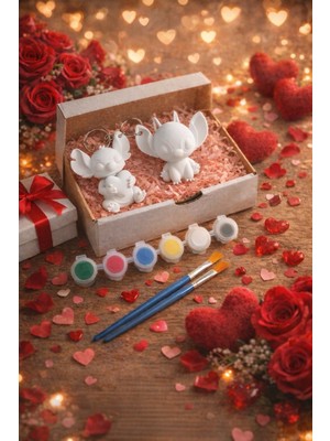 Stitch ve Angela Anahtarlık Boyama Seti