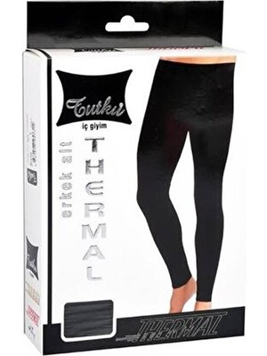 Katmirra Erkek Siyah Termal Tayt Esnek Yapı ile Vücut Saran Konforlu İç Giyim
