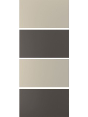 Sürgü Kapak Paneli, Koyu Gri-Bej, 100X236 Cm, Çift Taraflı