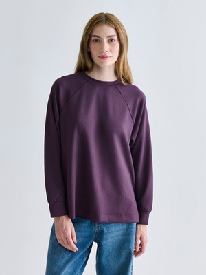 Lc Waikiki Yeni Sezon Bisiklet Yaka Oversize Kadın Sweatshirt Tunik