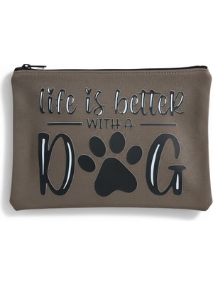 Hipder Baskılı Kanvas Clutch Çanta