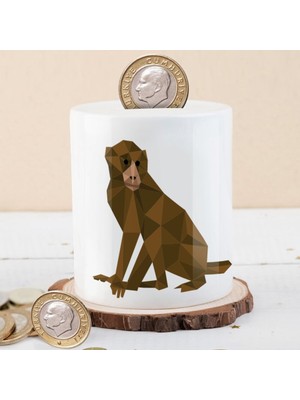 Asilmeydan Sevimli Maymun Para Birikim Kumbarası Seramik Malzeme ile Çocuklara Uygun Hediye Fikri