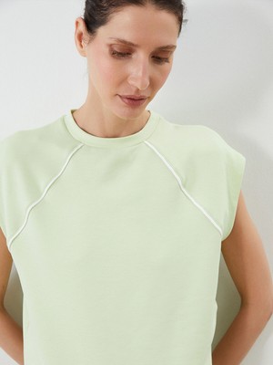 Lc Waikiki Yeni Sezon Bisiklet Yaka Oversize Kadın Tişört