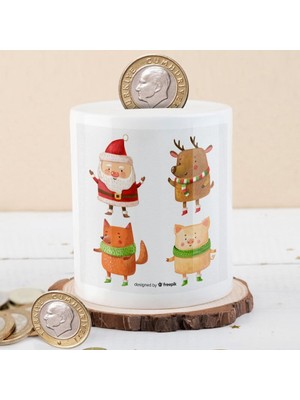 Asilmeydan Noel Baba ve Neşeli Hayvanları Para Birikim Kumbarası-2147959849