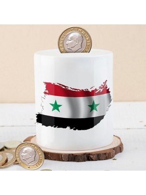 Asilmeydan Suriye Bayraklı Para Birikim Kumbarası-kb4627 suriye