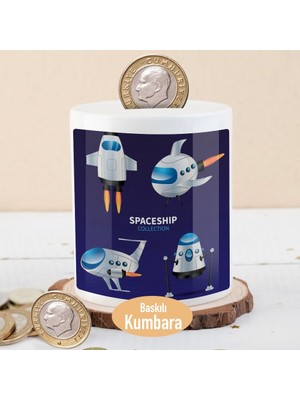 Asilmeydan Uzay Aracı ve Uçaklar Gök Bilimleri Para Birikim Kumbarası 27 cm Seramik Malzeme-21479