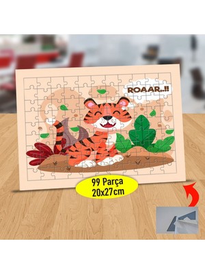 Asilmeydan Küçük Kükreyen Kaplan 99 Parça Puzzle Yapboz Tablo-23-2148008575