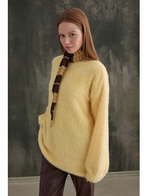 HE-QA Yumuşak Tüylü Kazak Soft Sarı